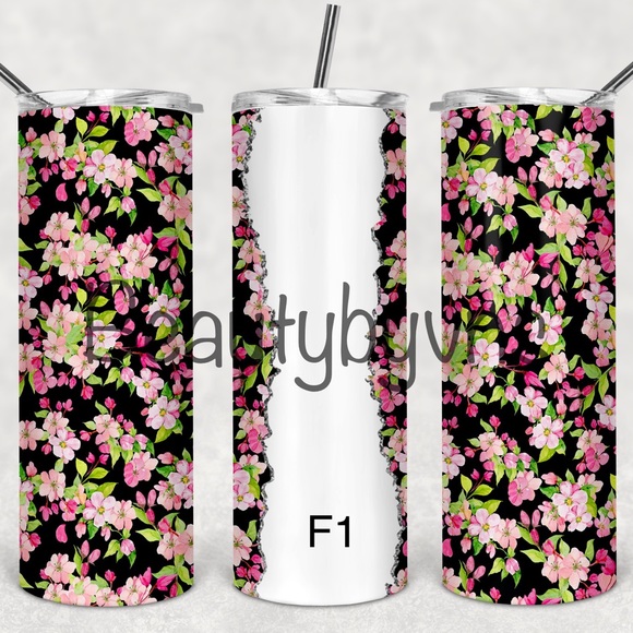 20z Floral tumblers custom orders - Picture 2 of 11